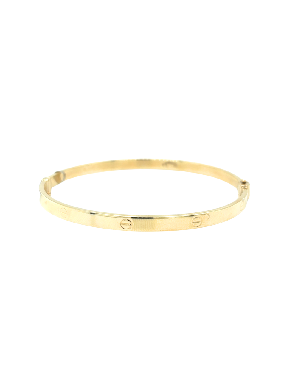 10kt Yellow Gold Oval 4mm Hinge Bangle