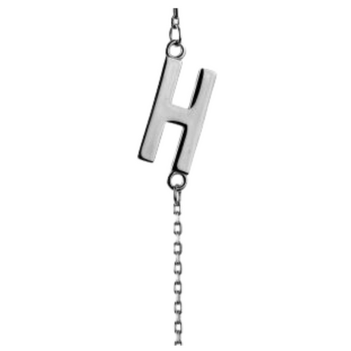 10kt White Gold "H" Initial Pendant