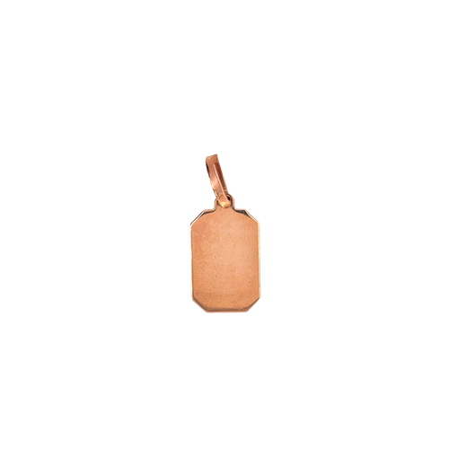 10kt Rose Gold Dogtag Charm