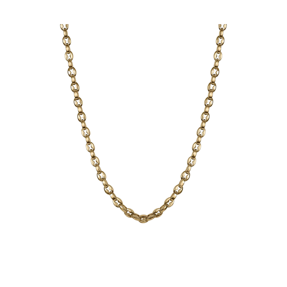 Italgem Stainless Steel Gold Plated Oval Link Chain