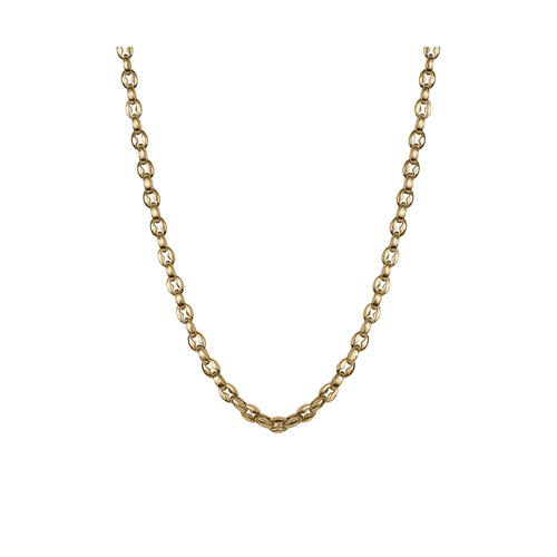 Italgem Stainless Steel Gold Plated Oval Link Chain