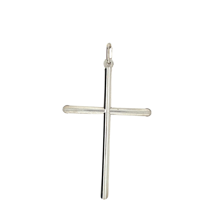 10kt White Gold Cross Charm