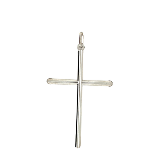 10kt White Gold Cross Charm