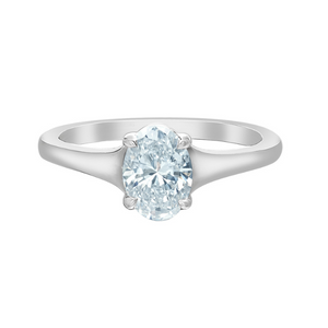 The Flared Solitaire - Customizable Lab Grown Diamond Engagement Ring