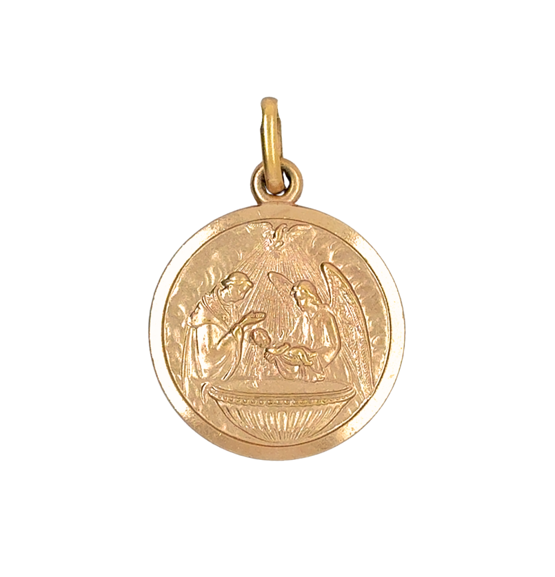 10kt Yellow Gold Baptism Charm