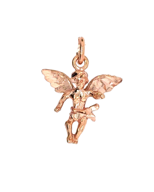 10kt Rose Gold Angel Charm