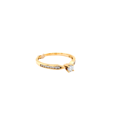 14kt Yellow Gold .15cd + .10 Diamond Ring
