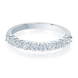 14k White Gold .70ct Lab Grown Diamond Band