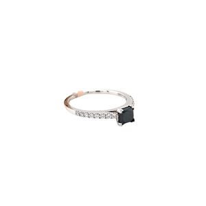 14kt White Gold .55bd +.22dw tw Diamond Ring