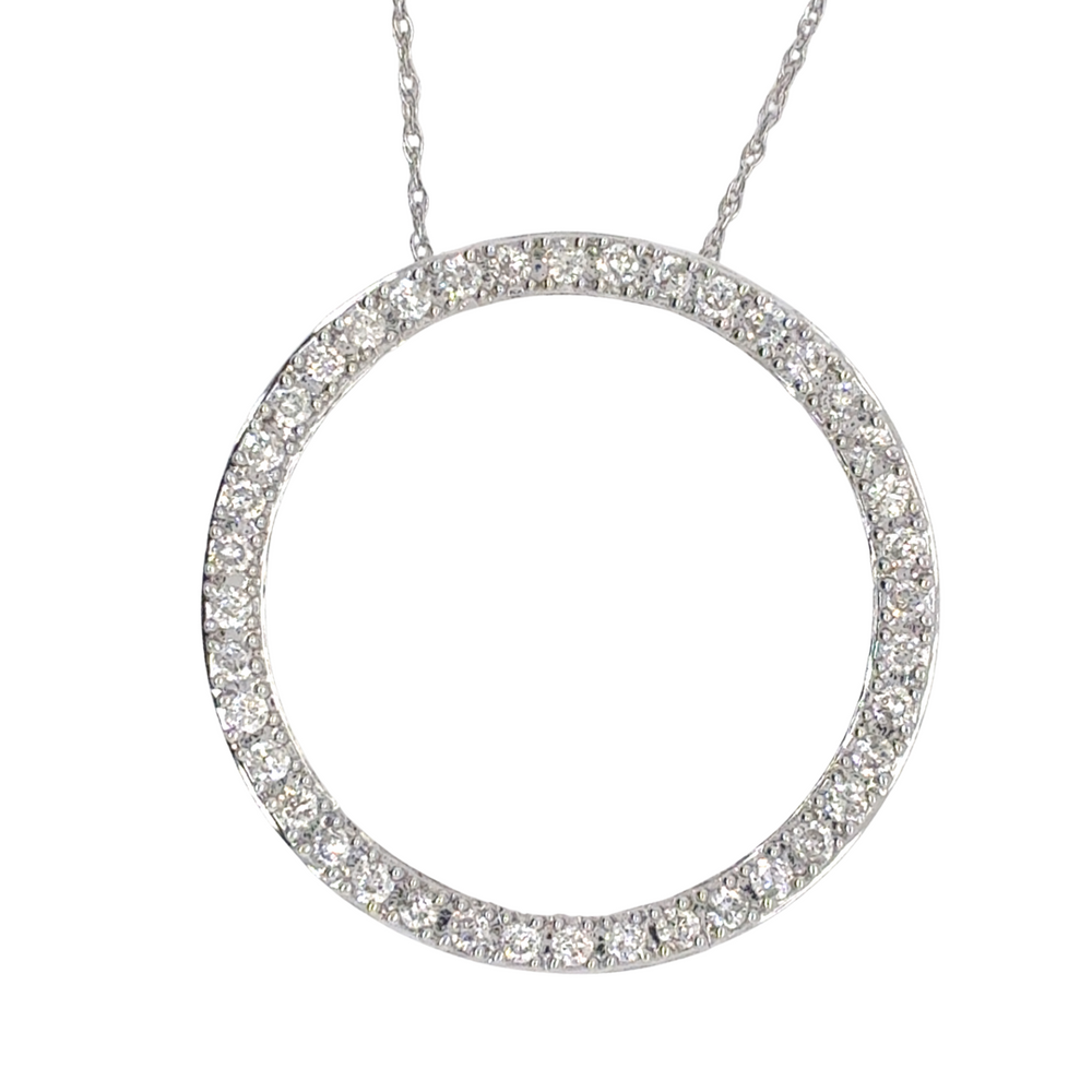 10kt White Gold .50ct Diamond Circle of Life Pendant