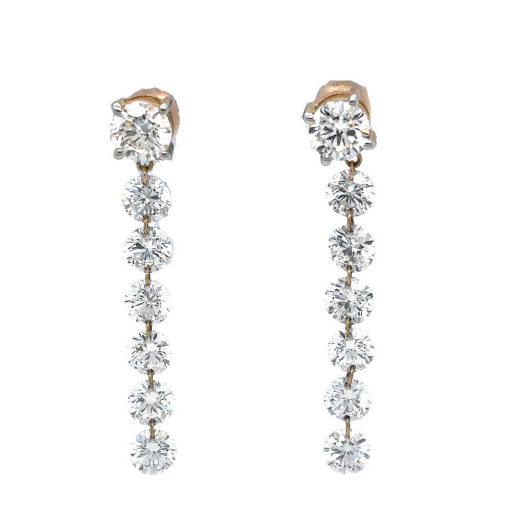 10kt Yellow Gold 4.60TDW Lab Grown Diamond Earrings