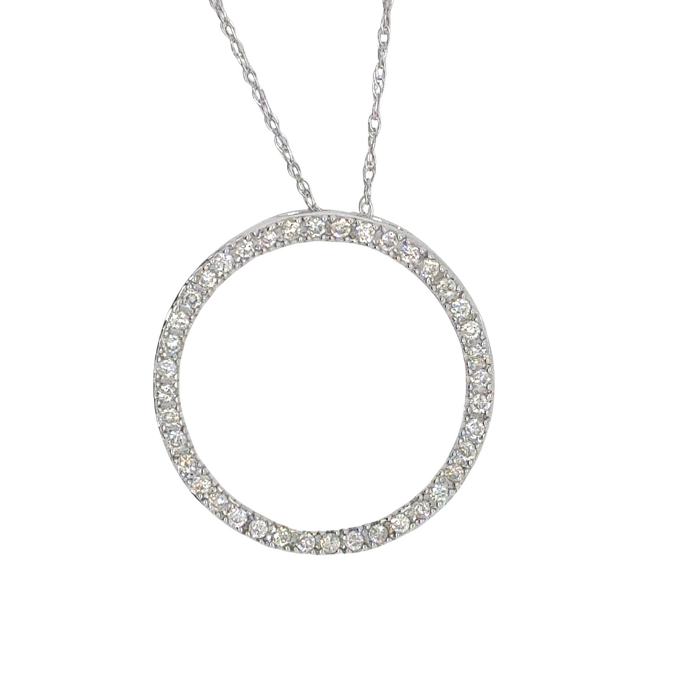 10kt White Gold .25ct Diamond Circle of Life Pendant
