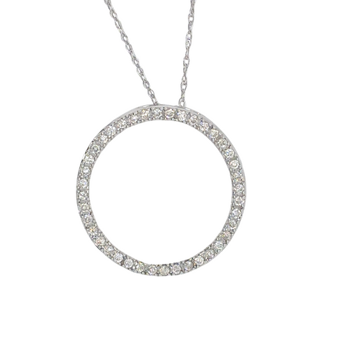 10kt White Gold .25ct Diamond Circle of Life Pendant