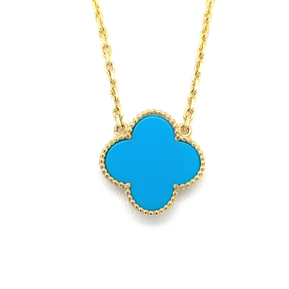 10kt Yellow Gold Four Leaf Clover Pendant