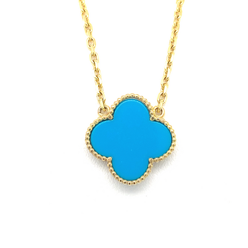 10kt Yellow Gold Four Leaf Clover Pendant
