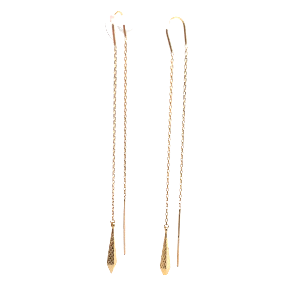 10kt Yellow Gold Threaded Earrings
