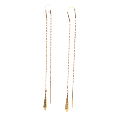 10kt Yellow Gold Threaded Earrings