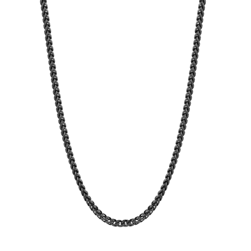 Italgem Stainless Steel Black Franco Chain