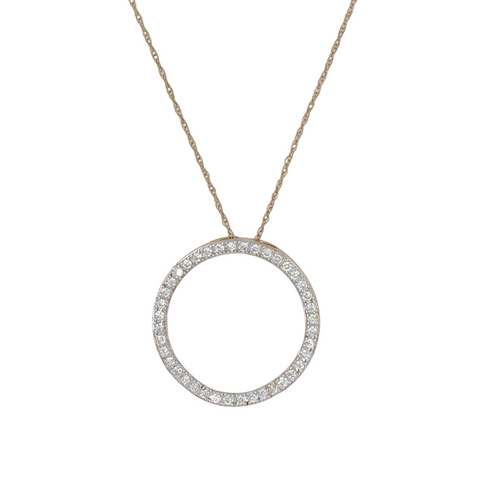 10kt Yellow Gold .25ct Diamond Circle of Life Pendant