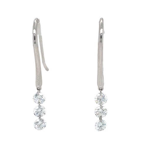 10kt White Gold 1.00TDW Lab Grown Diamond Earrings