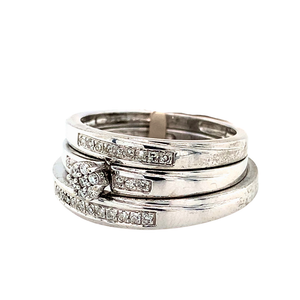 10kt White Gold Diamond Ring set