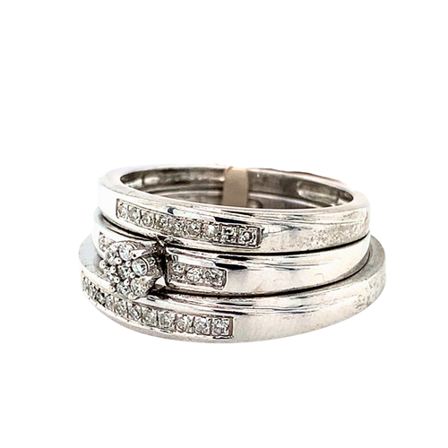 10kt White Gold Diamond Ring set