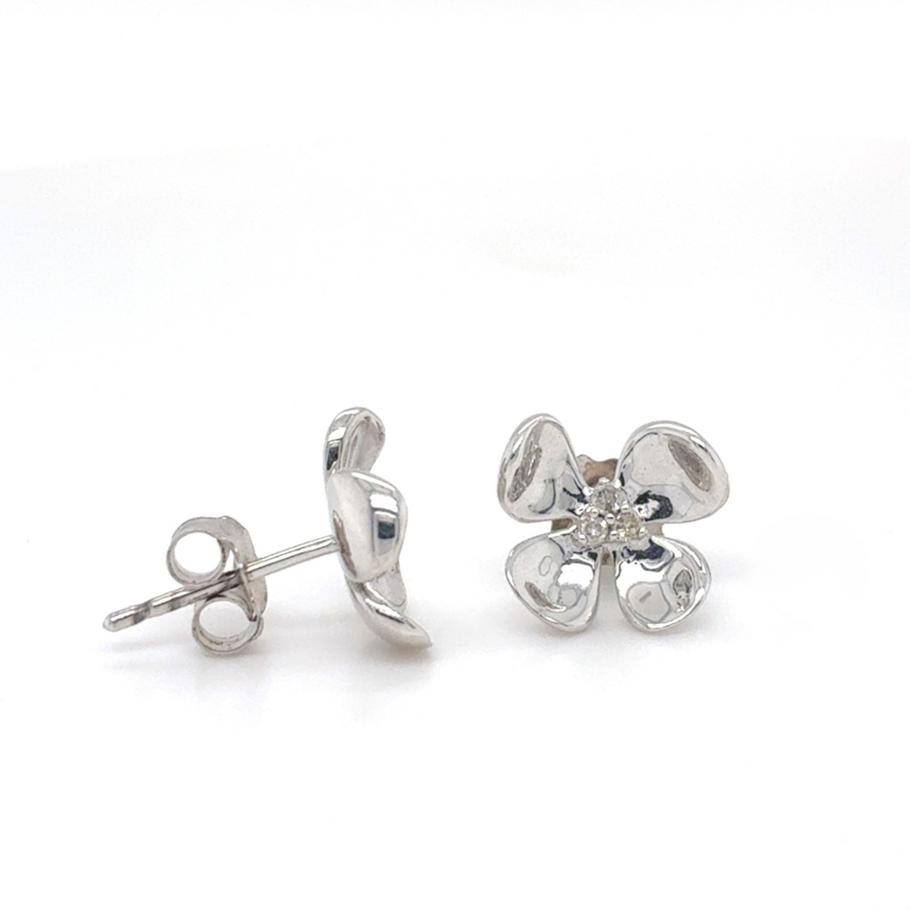 10kt White Gold .04ct Diamond Stud Earring