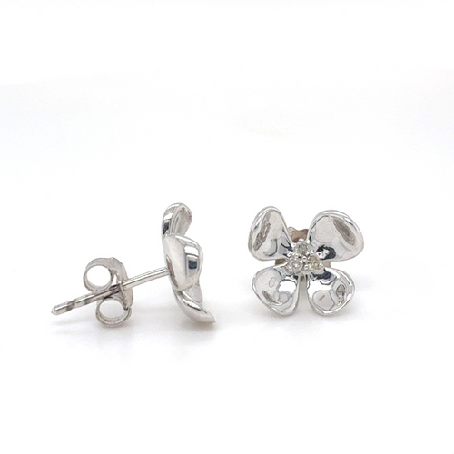 10kt White Gold .04ct Diamond Stud Earring