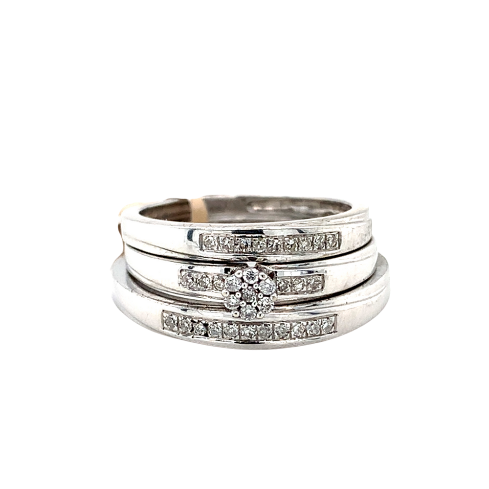 10kt White Gold Diamond Ring set