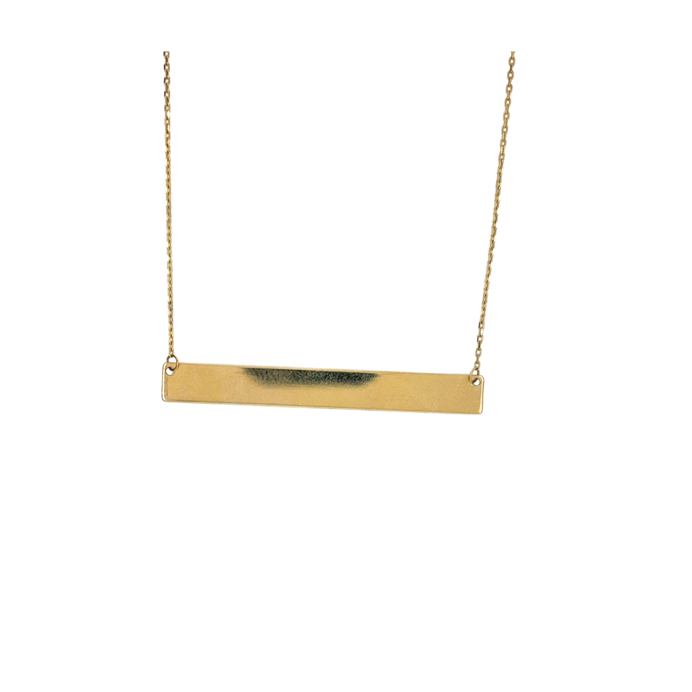10kt Yellow Gold Bar Necklace