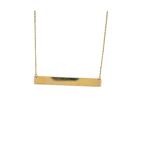 10kt Yellow Gold Bar Necklace