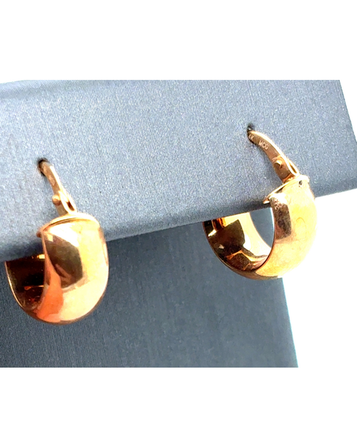 14kt Yellow Gold Fancy Hoop 6X12mm Earrings