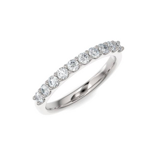 14KT White Gold 0.50ct Lab Diamond Half Eternity Band