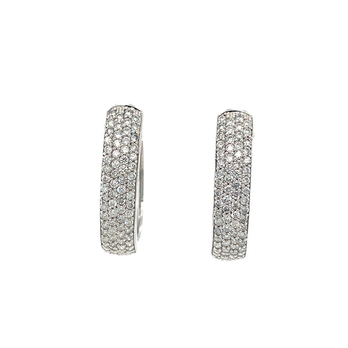 10kt White Gold Diamond Earrings