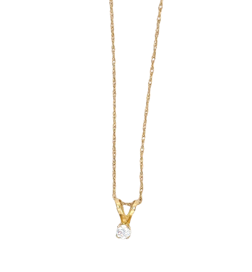 10kt Yellow Gold Fancy Pendant with CZ