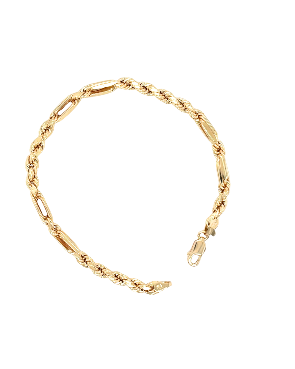 10kt Yellow Gold 4mm Rope Bracelet