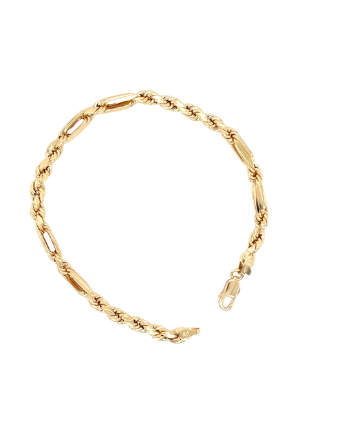 10kt Yellow Gold 4mm Rope Bracelet