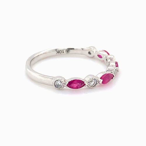 10KW Ruby and Diamond Fashion Band