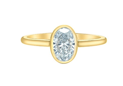 14kt Yellow Gold 1.01 TDW Oval Cut Lab Grown Diamond Ring