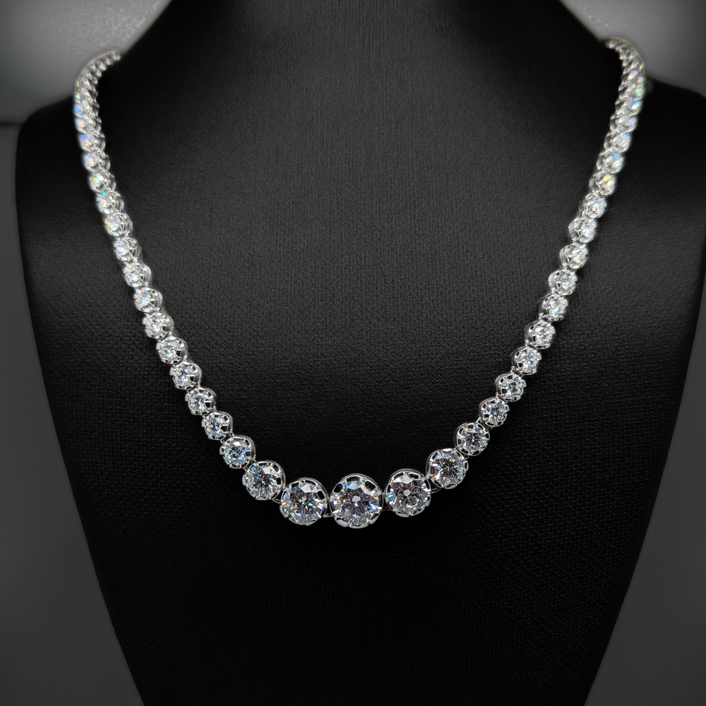 10ct LGD Tennis Necklace - 14kt White Gold - Special Price