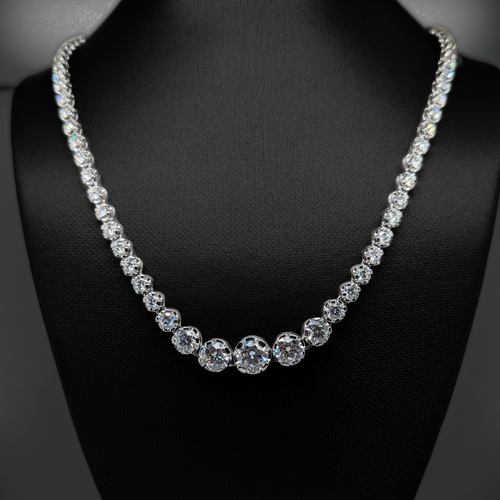 10ct LGD Tennis Necklace - 14kt White Gold - Special Price