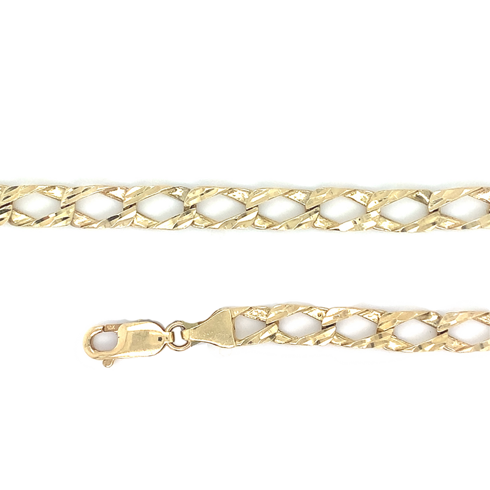 10kt Yellow Gold 8" 6mm Casting Curb Bracelet