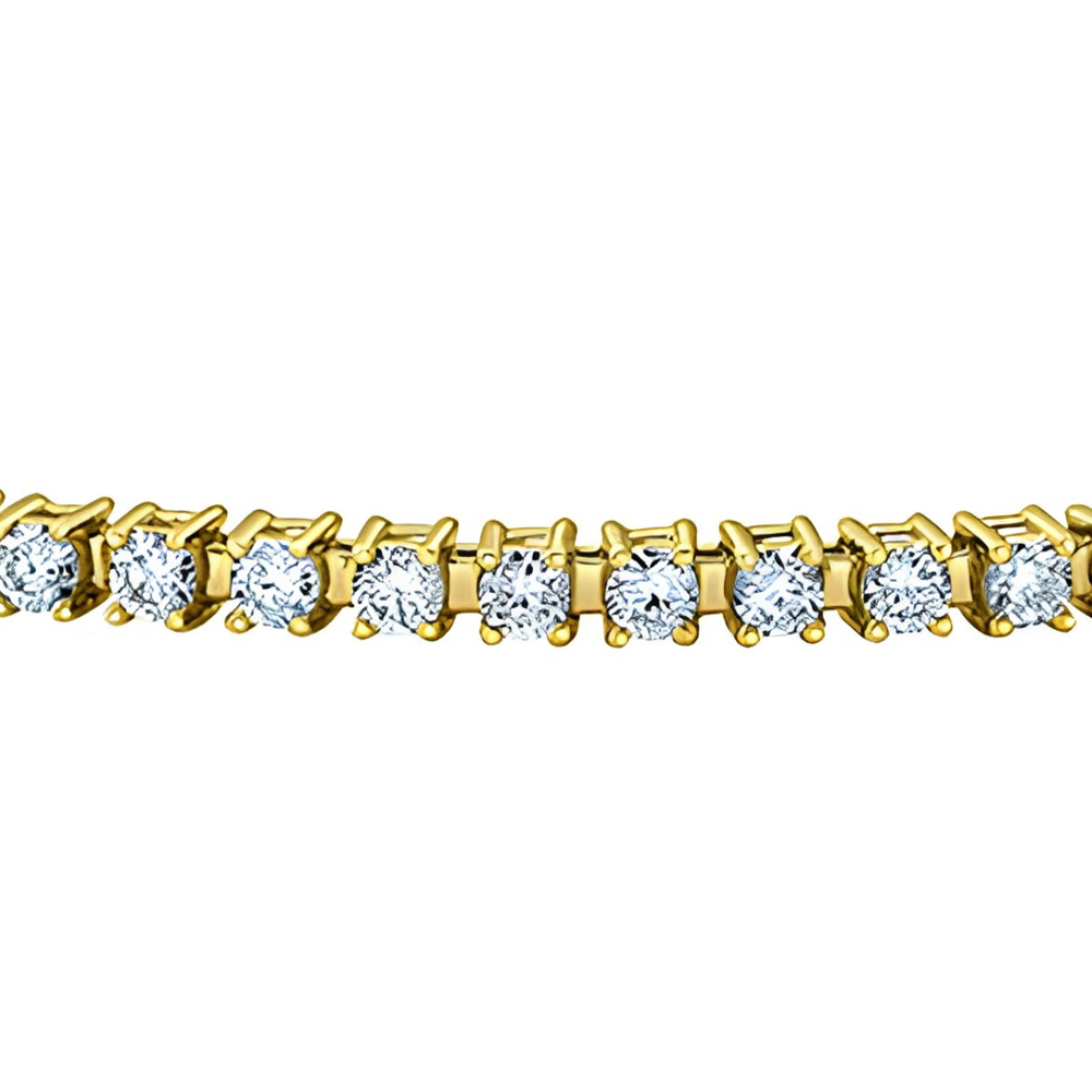 10kt Yellow Gold 5CT Lab Grown Diamond Tennis Bracelet