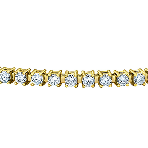 10kt Yellow Gold 5CT Lab Grown Diamond Tennis Bracelet
