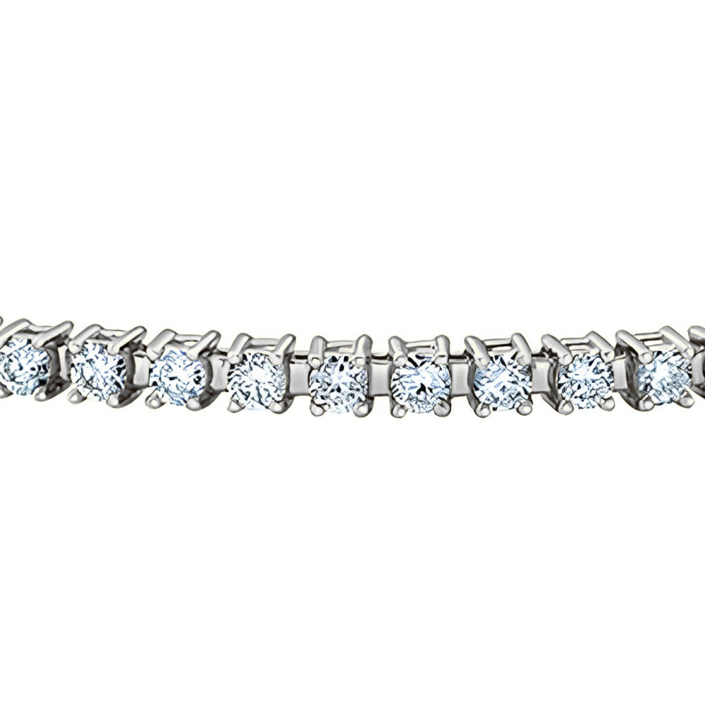 10kt White Gold 5CT Total Weight Lab Grown Diamond Tennis Bracelet