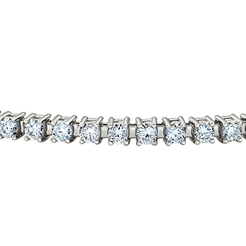 10kt White Gold 5CT Total Weight Lab Grown Diamond Tennis Bracelet