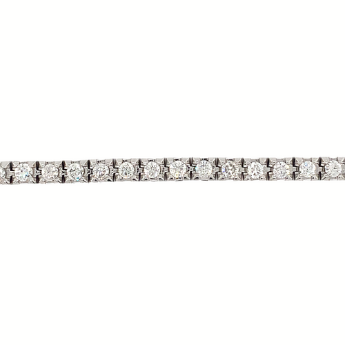 14KT White Gold Natural Diamond 4ct TW Tennis Bracelet
