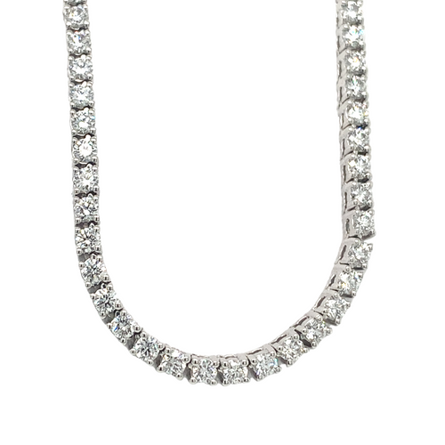 7CT Lab Grown Diamond Tennis Necklace - 14kt White Gold - Special Price