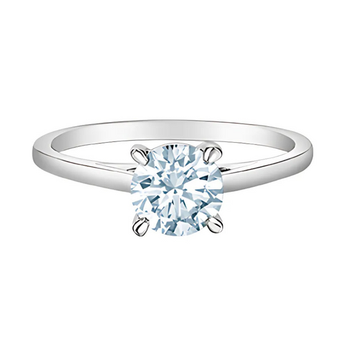 14kt White Gold 2ct Round Cut Lab Grown Diamond Ring