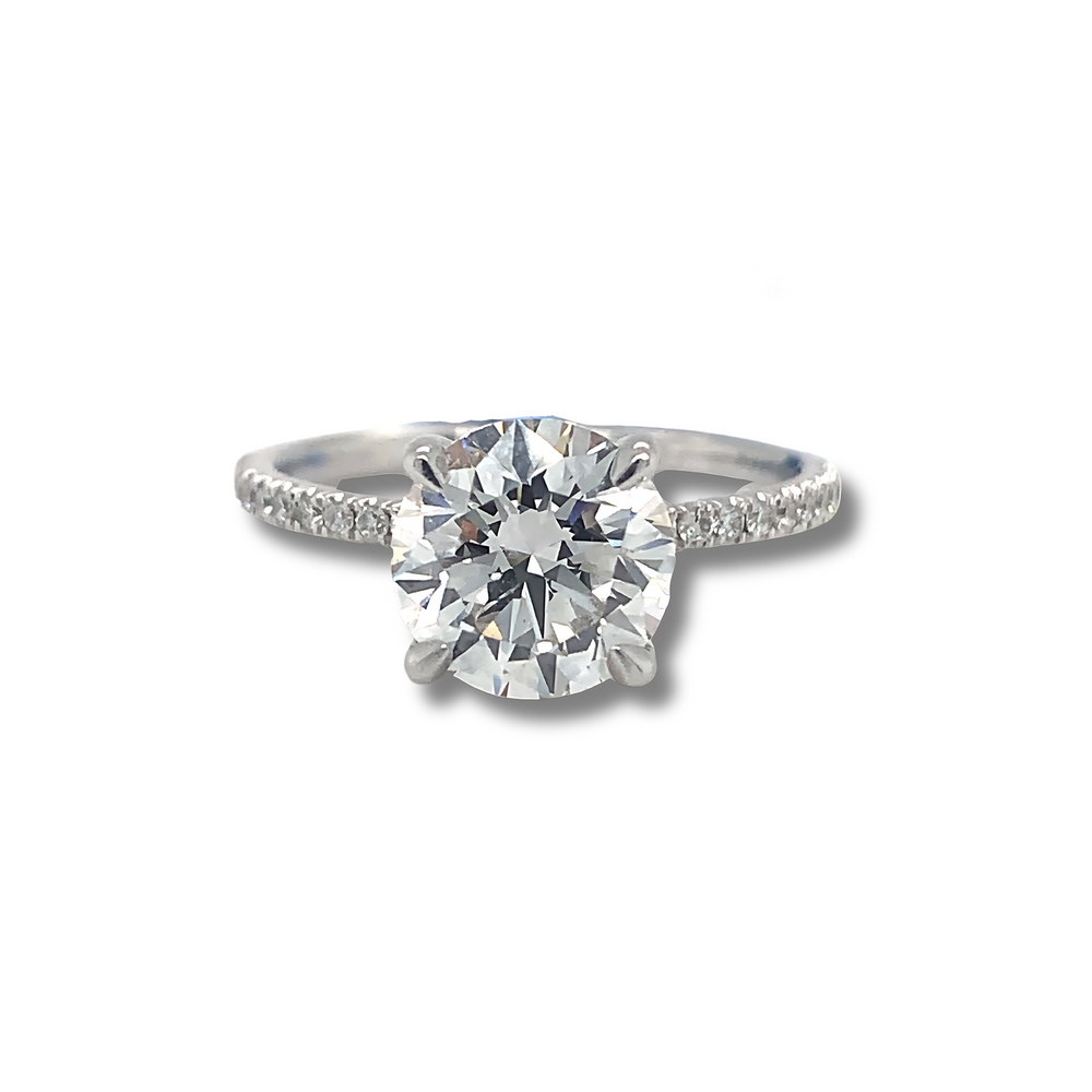 14kt White Gold 2.16 TDW  Round Brilliant Lab Grown Diamond Ring